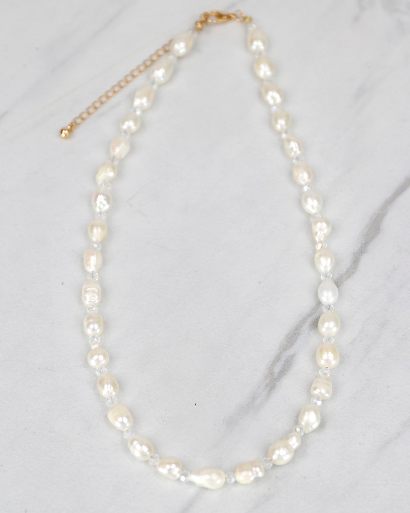 Stock shot of Beaded Pearl Necklace