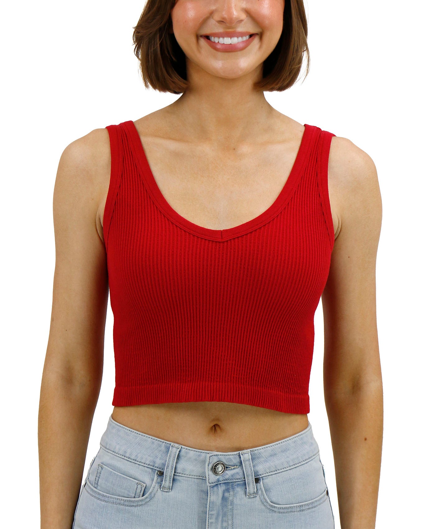 Brami V-Neck Perfect Red front detail