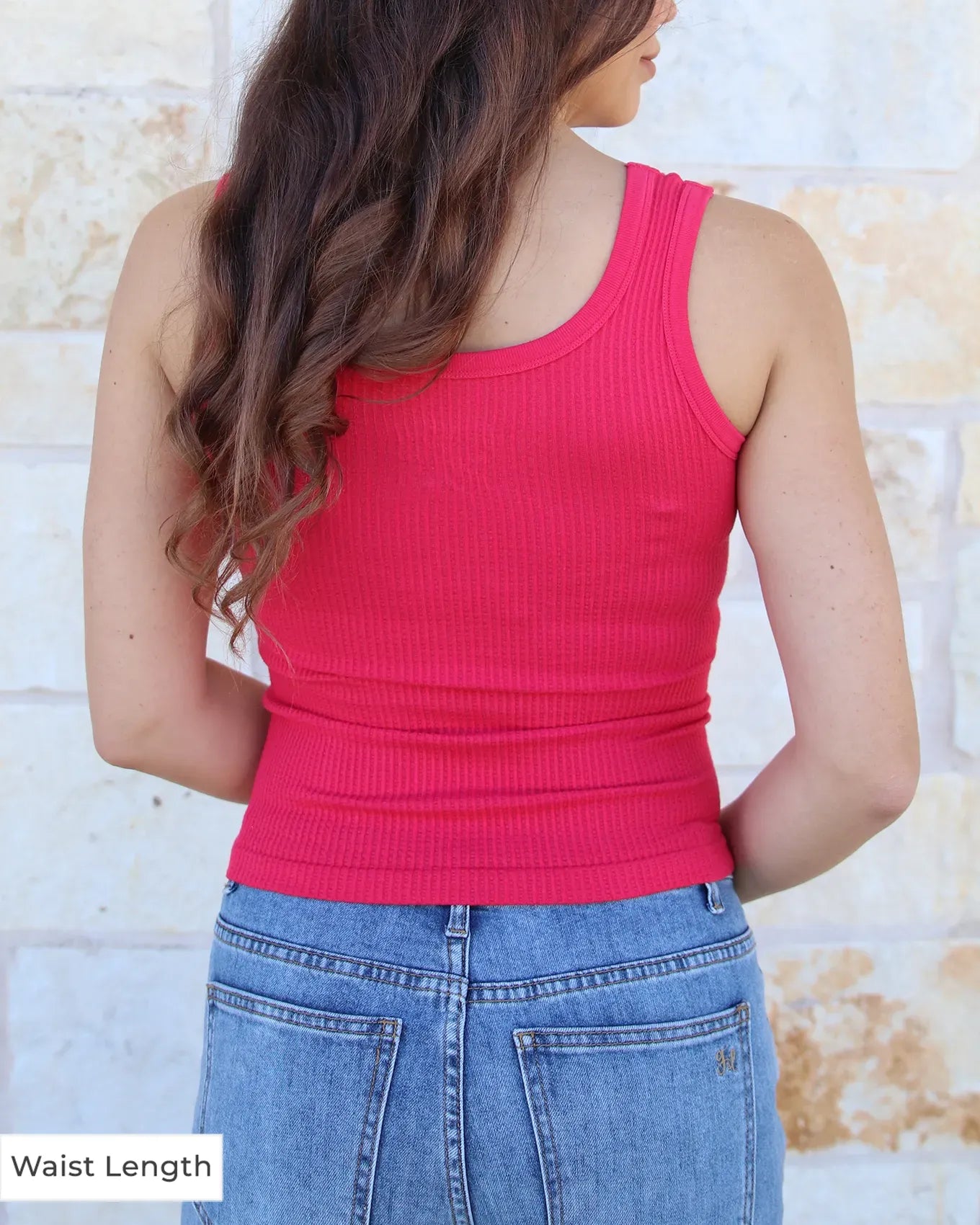 red crop tank top