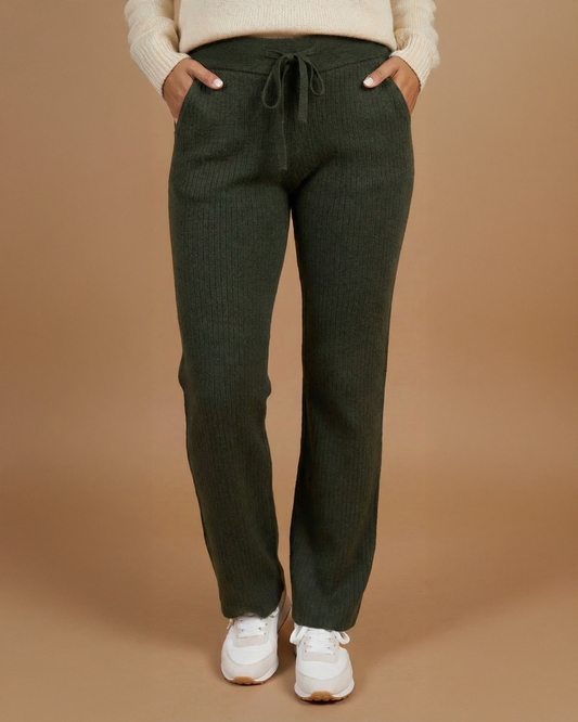 Classic & Cozy Winter Moss Ribbed Sweater Pants Classic & Cozy Winter Moss Ribbed Sweater Pants