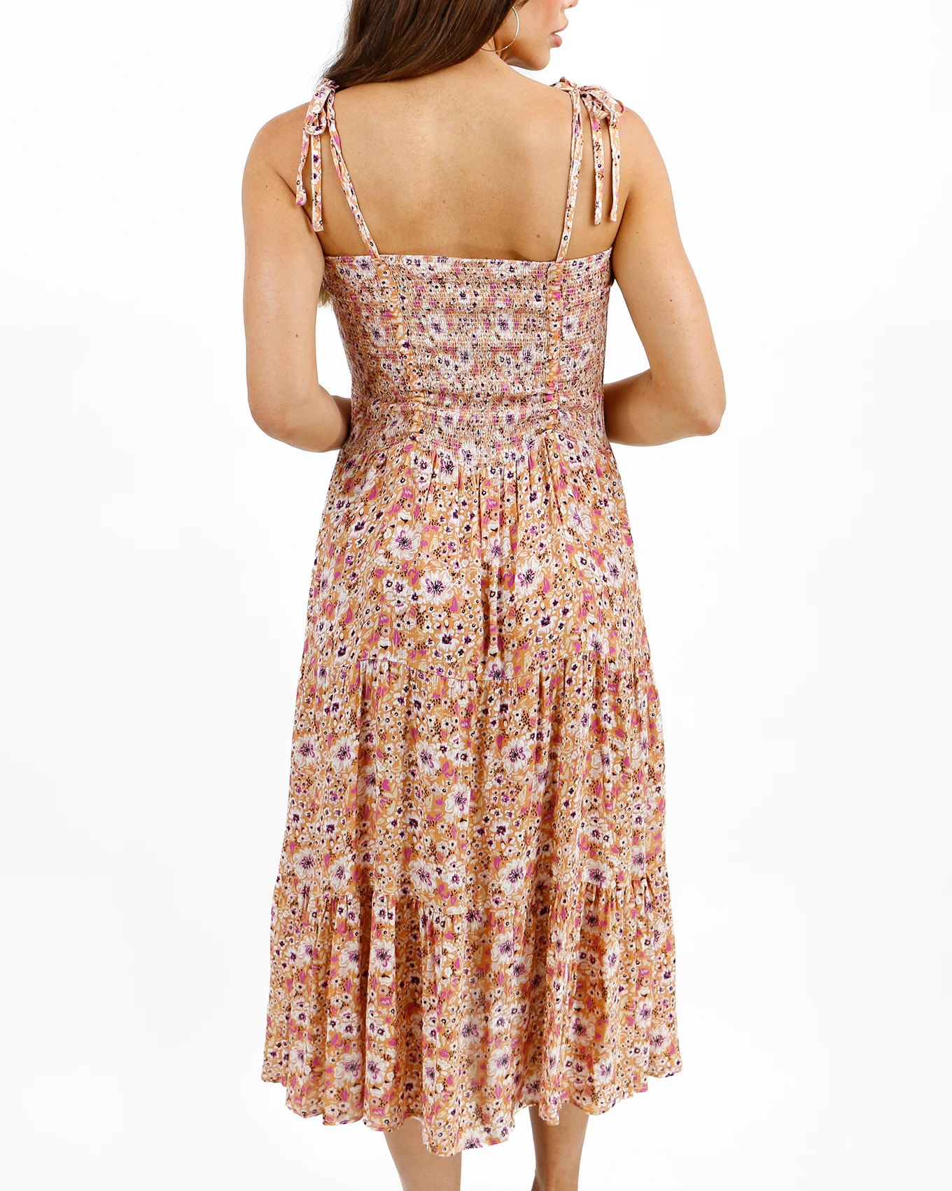 Floral skirt dress back view