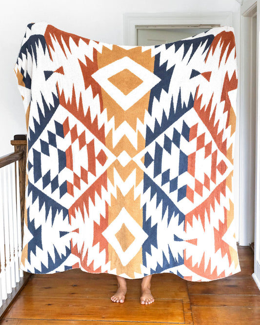 styled view of aztec blanket
