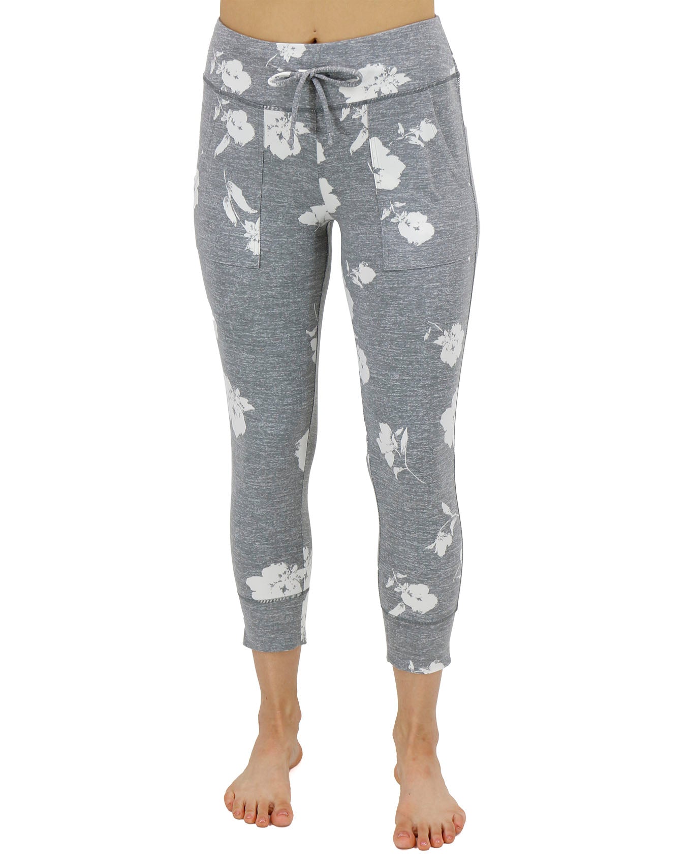 Floral Cropped Summer Weight Live-In Loungers front detail