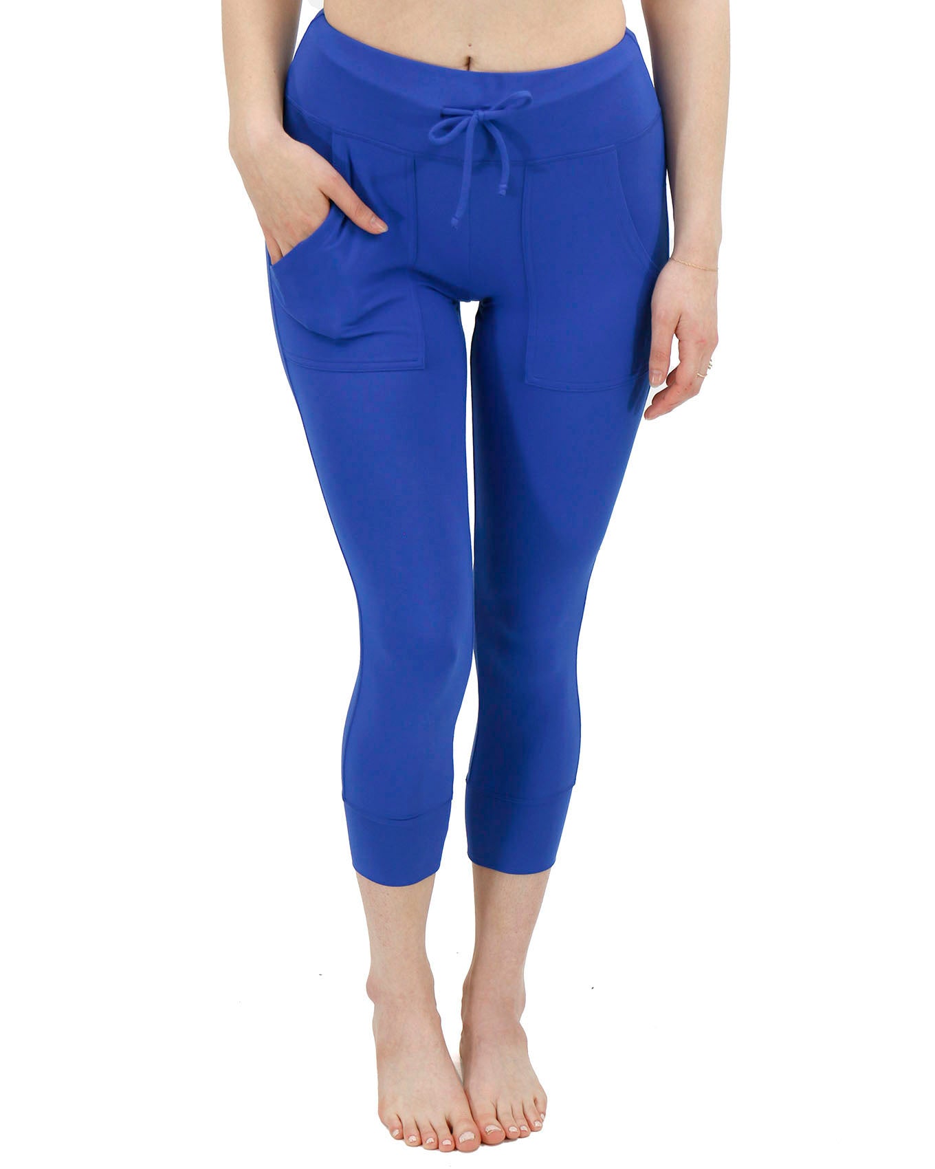 Indigo Cropped Summer Weight Live-In Loungers front detail