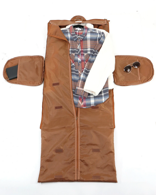Cognac Duffle Garment Bag garment duffel bag
