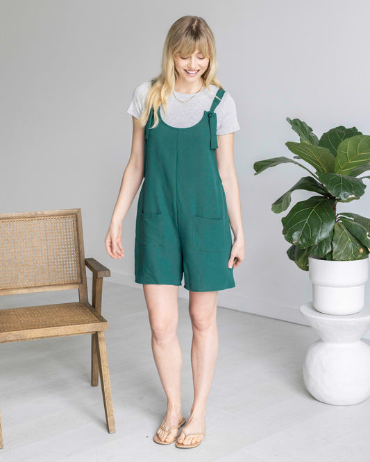 Easy Breezy Peacock Romper Jumper
