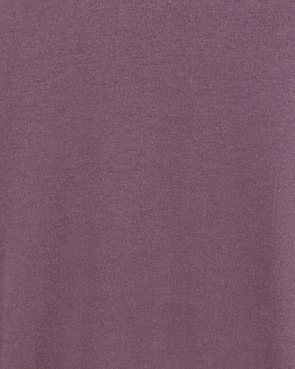 fabric view of purple long sleeve tee