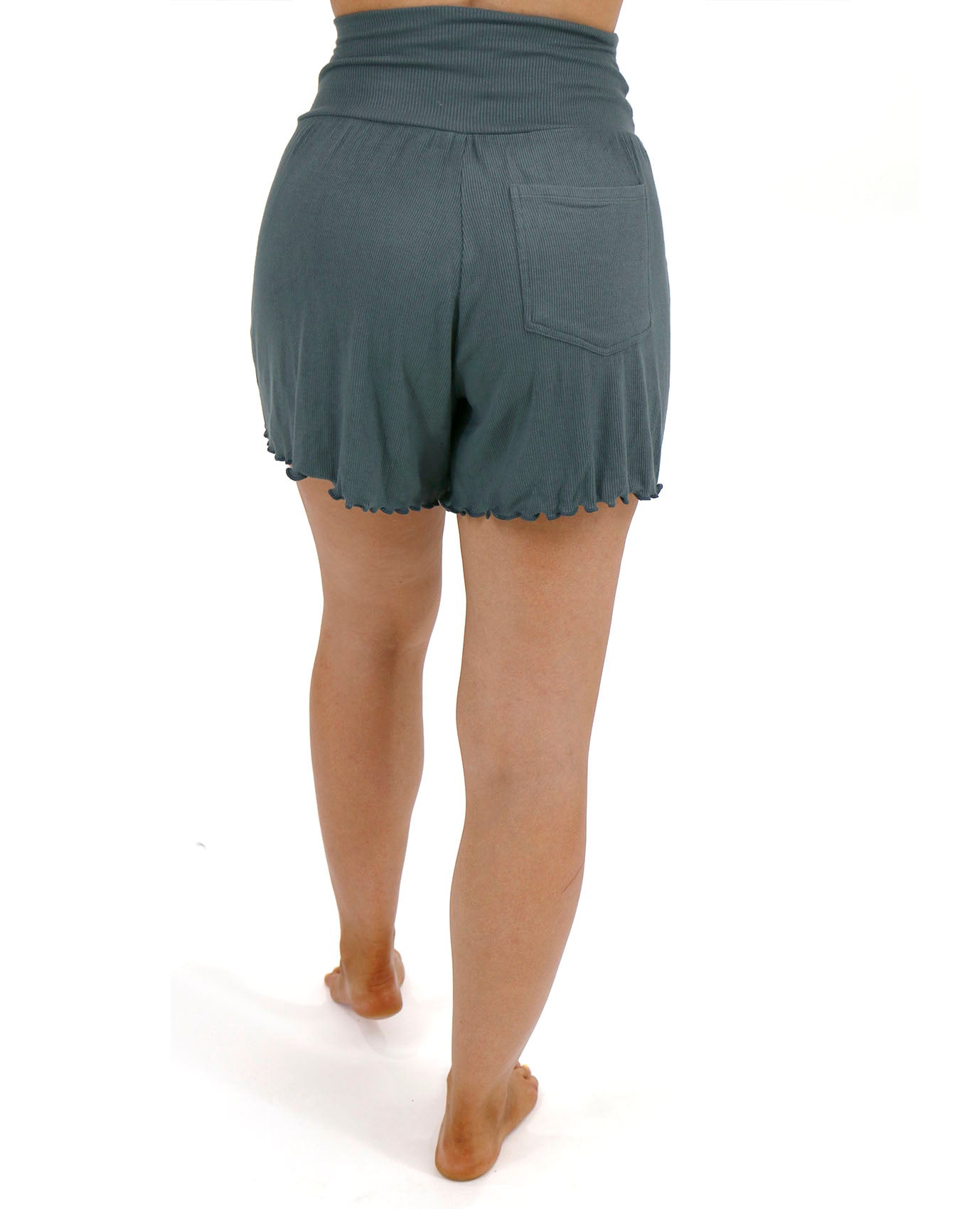 Essential Ribbed Forest Lounge Sleep Shorts