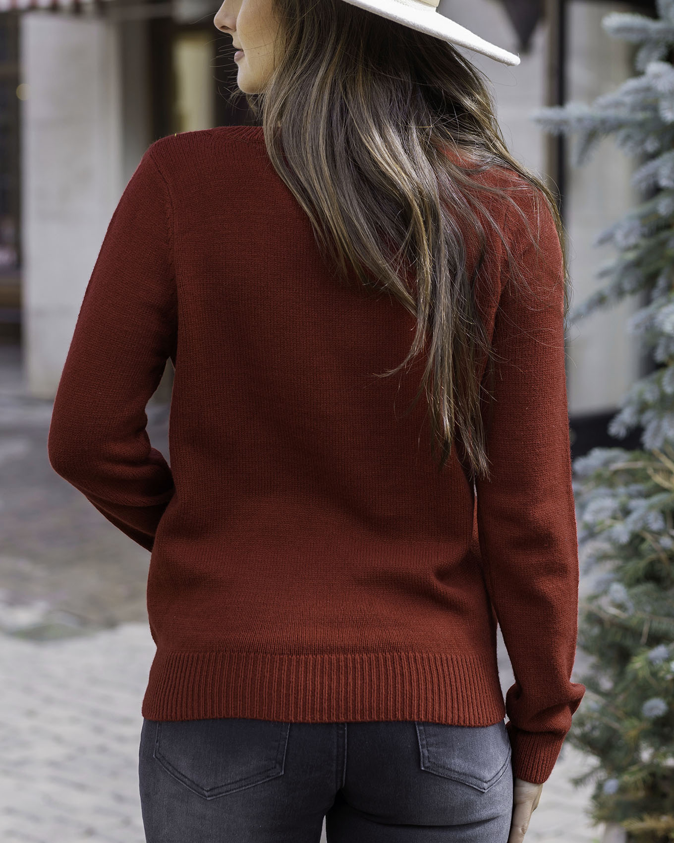 Back view of Merry Red Holiday Sweater