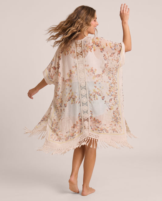 Boho Bloom Fringe Kimono Boho Bloom Fringe Kimono with Tassels