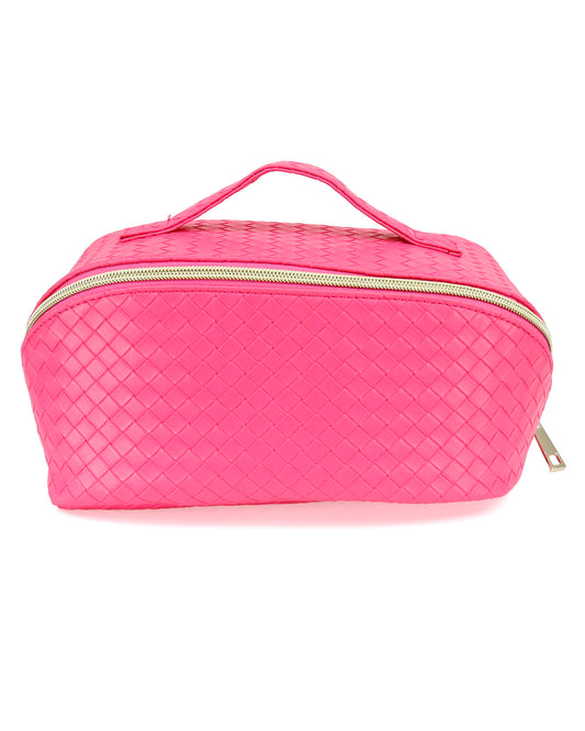 Front view of Fuchsia Make Up Bag