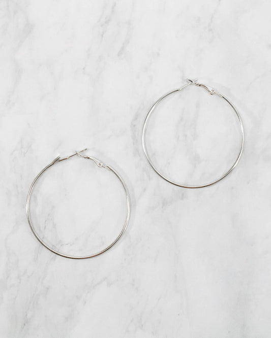 Mel's Favorite Hoop Earrings in Silver