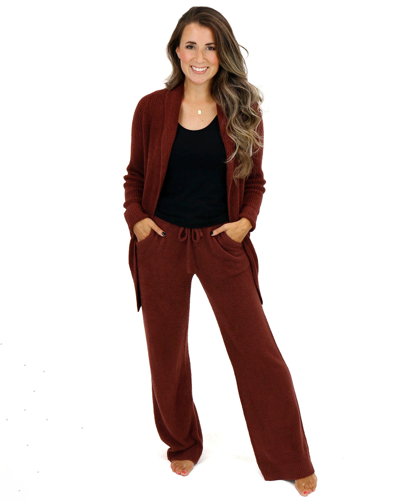 Bambü Cherry Walnut Wide Leg Lounge Pants