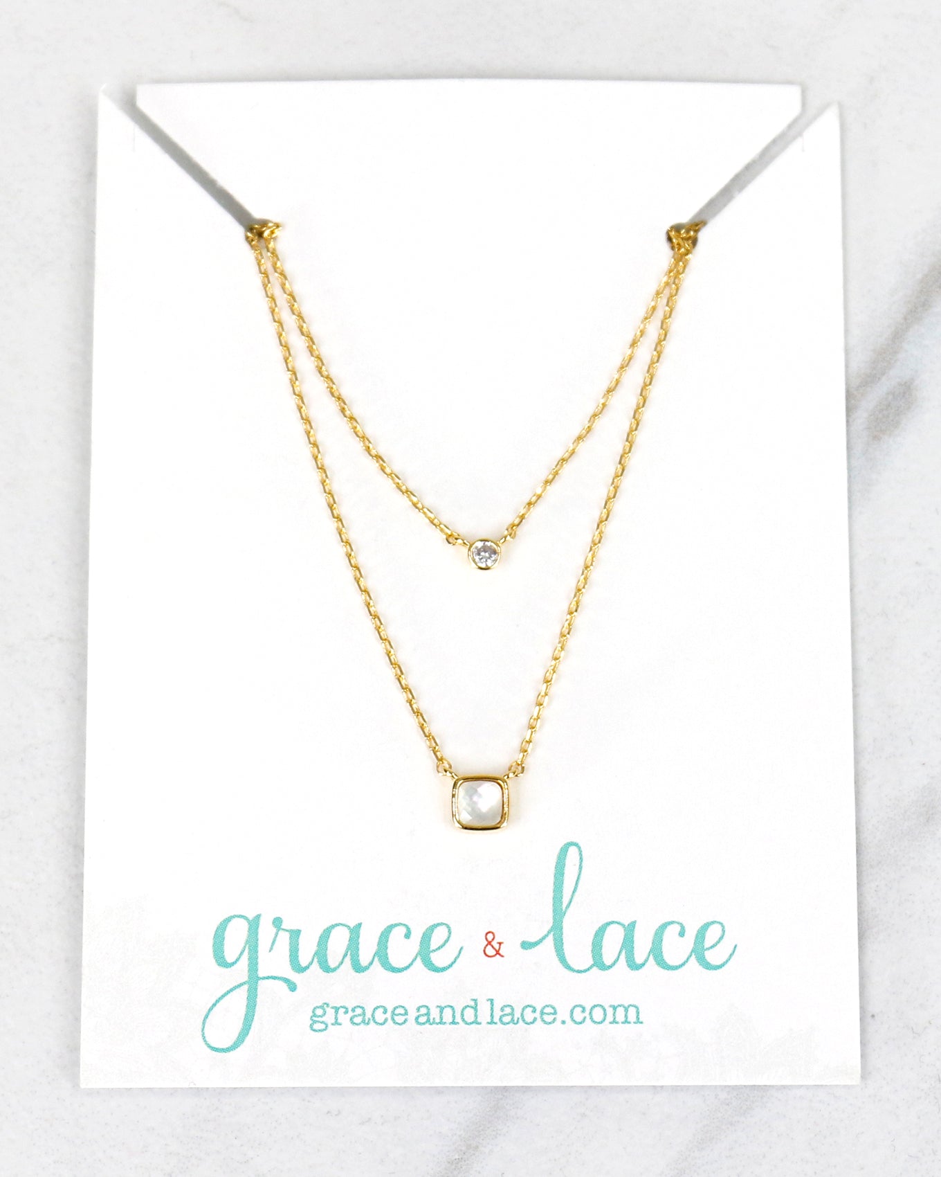 Gold Opal Tiered Necklace