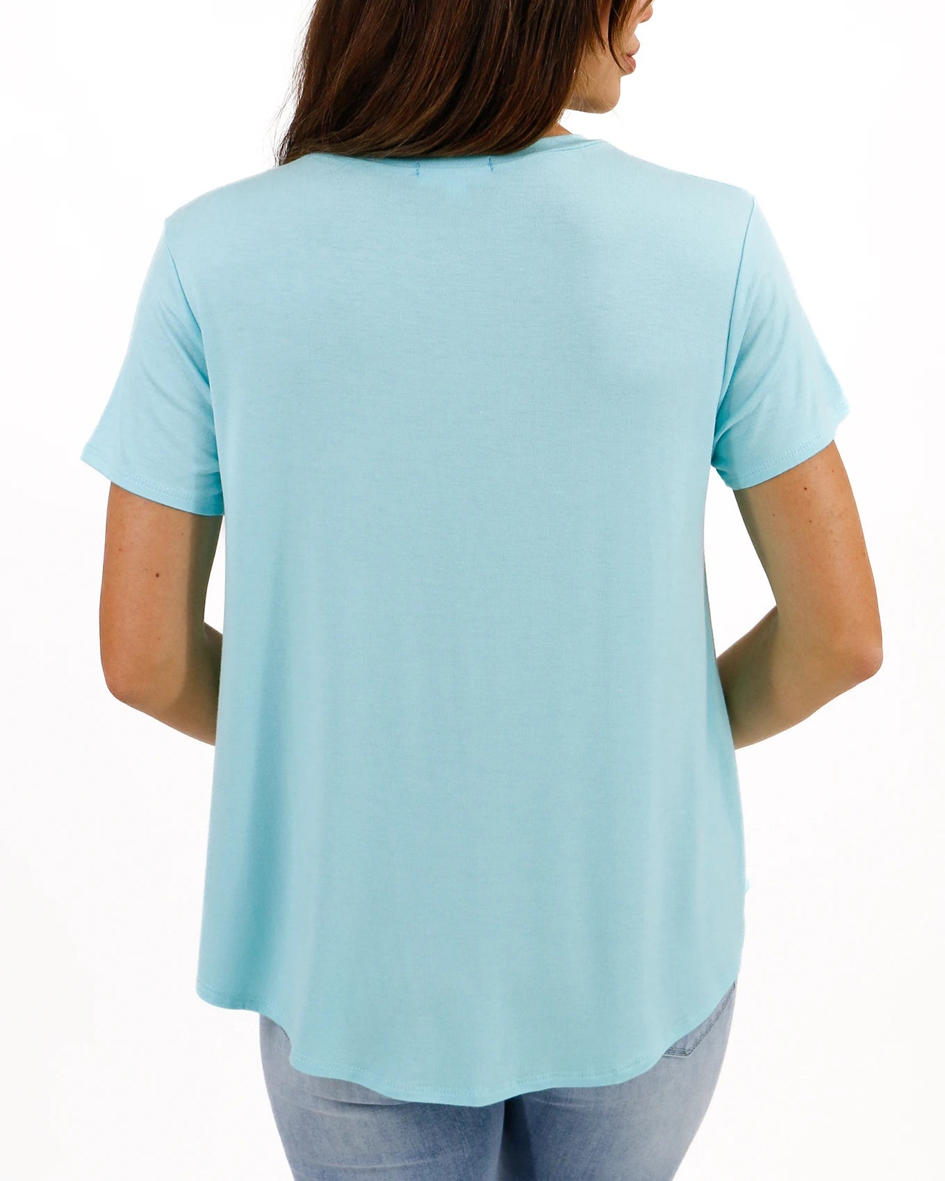 Perfect Pocket Tee in Coastal Blue