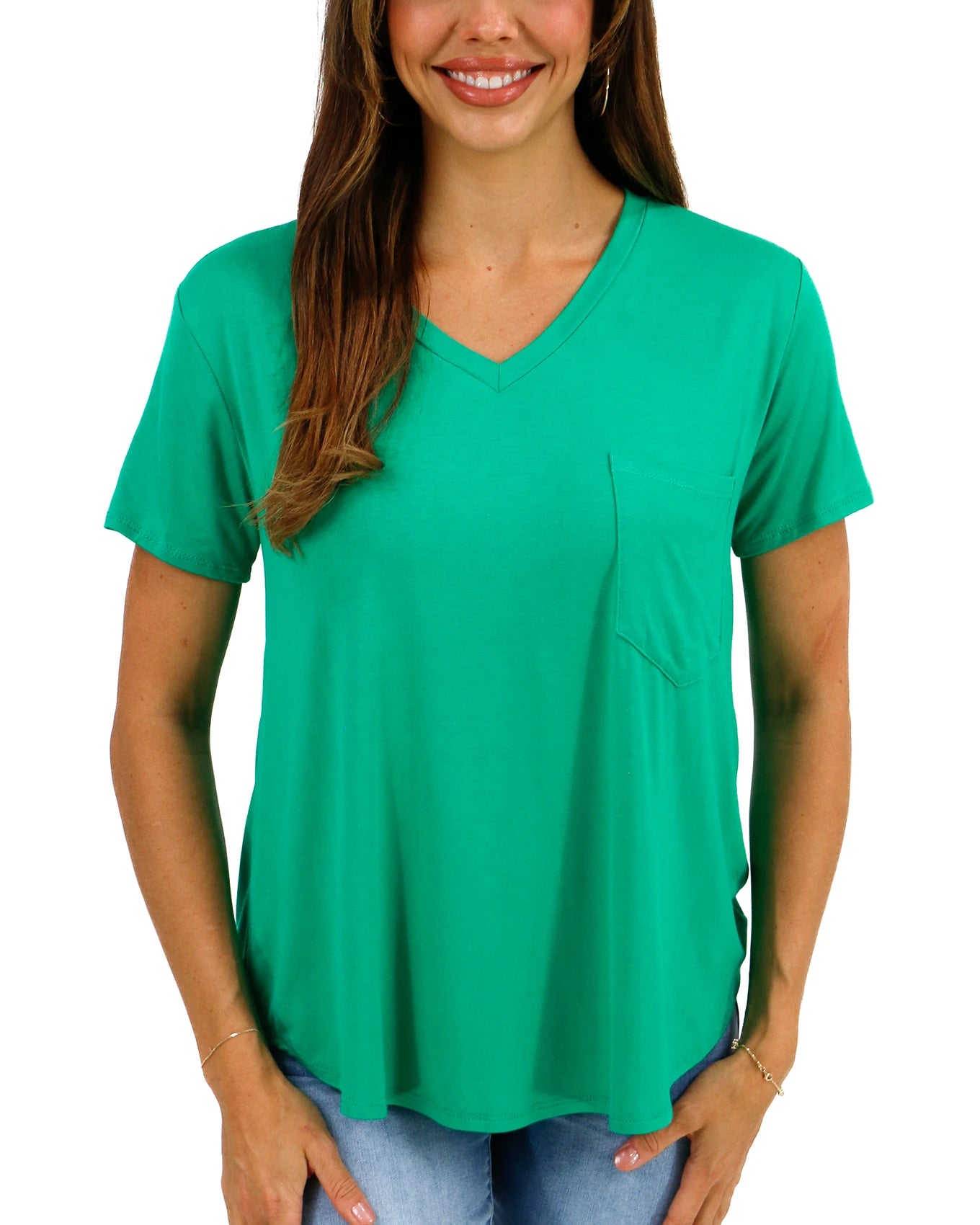 Perfect Pocket Tee in Maui Green