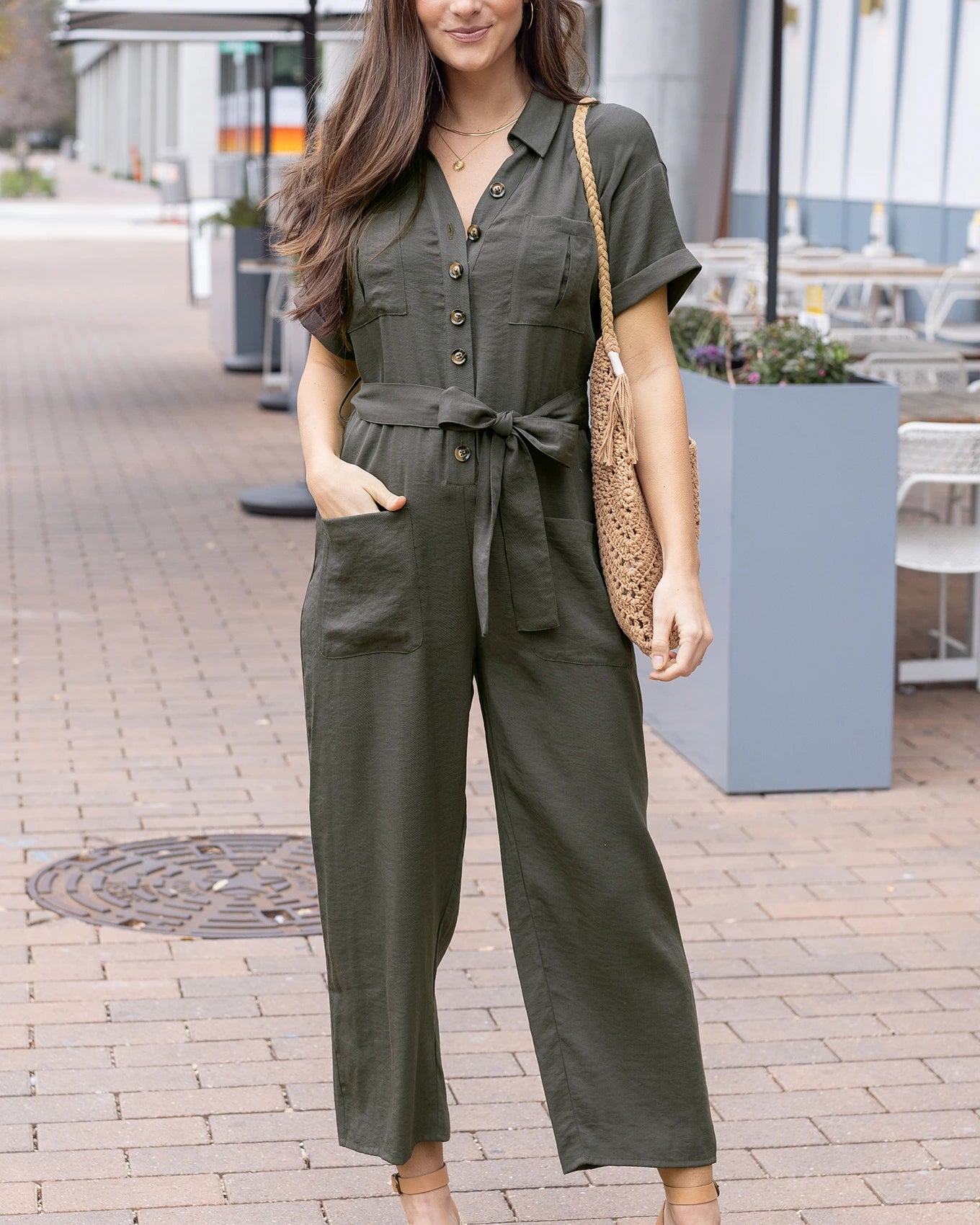 Wide leg jumpsuit