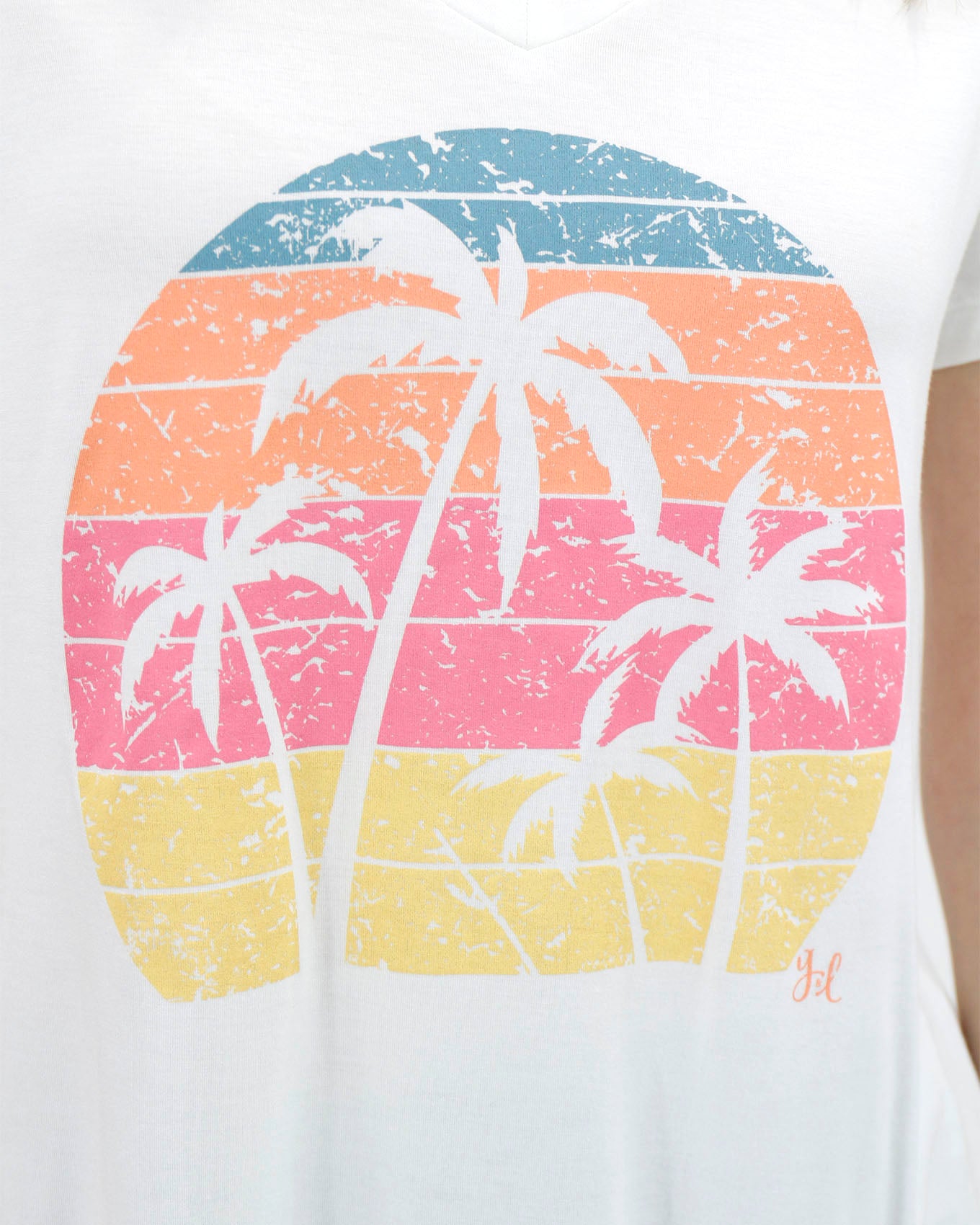 Palm Tree Graphic Tee graphic close-up