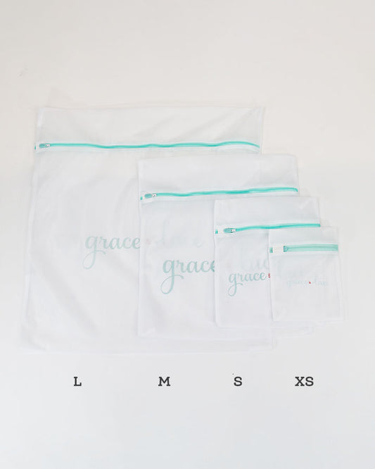 View of all laundry garment bag sizes
