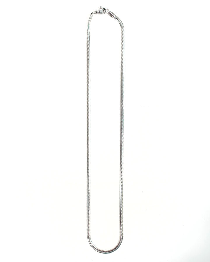 Flat Chain Necklace in Silver