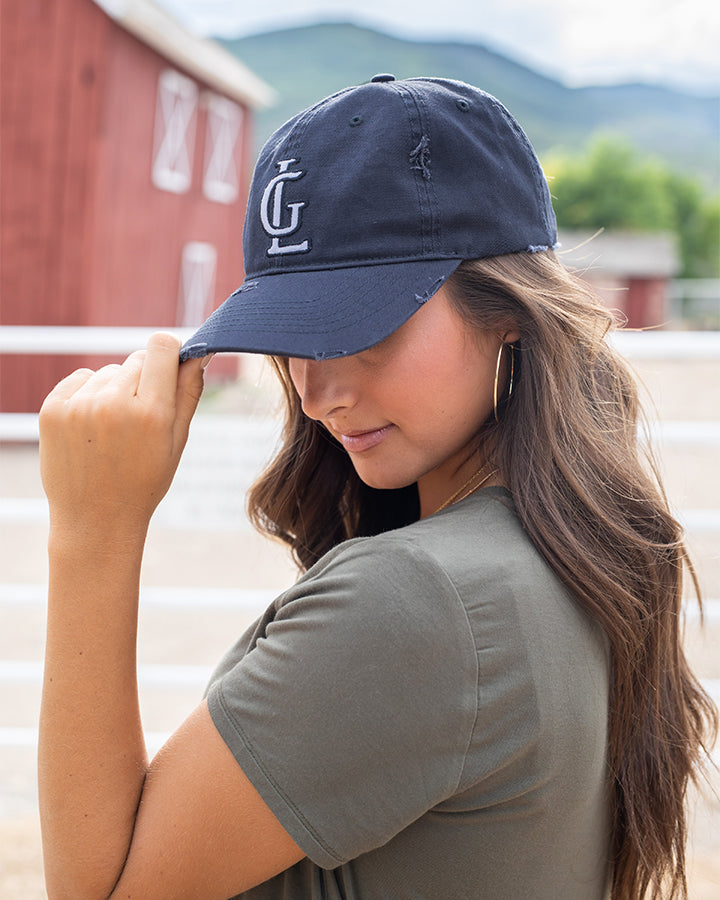 Navy Baseball Cap I Adjustable Cap I Grace & Lace