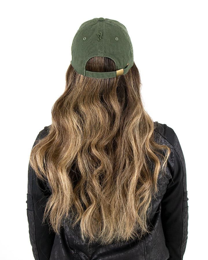 Olive Baseball Cap back I Adjustable Cap I Grace & Lace