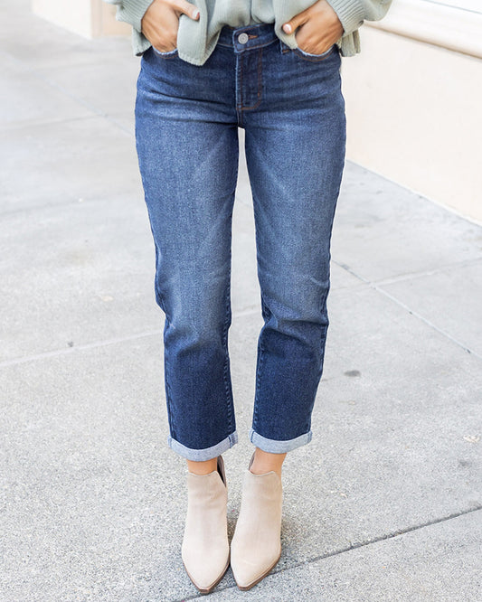 Premium Denim Jeans in Vintage Dark-Wash Premium Denim Jeans in Vintage Dark-Wash