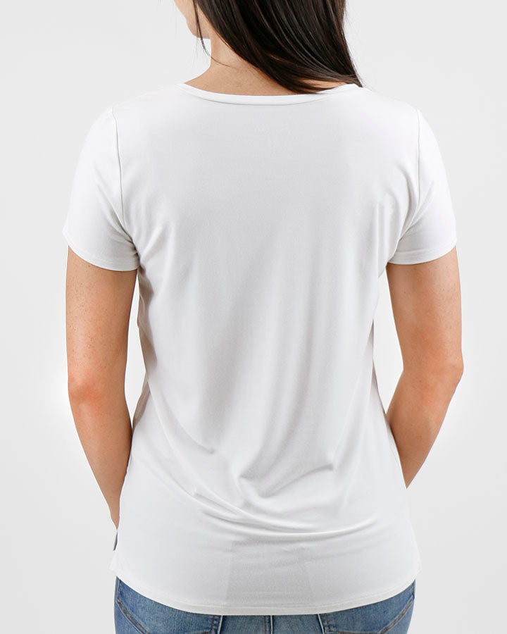 True Fit Perfect Pocket Tee in Ivory