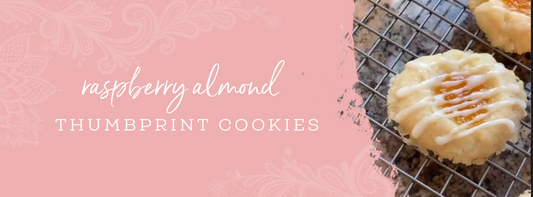 Raspberry Almond Thumbprint Cookies