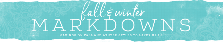 Fall/Winter Markdowns