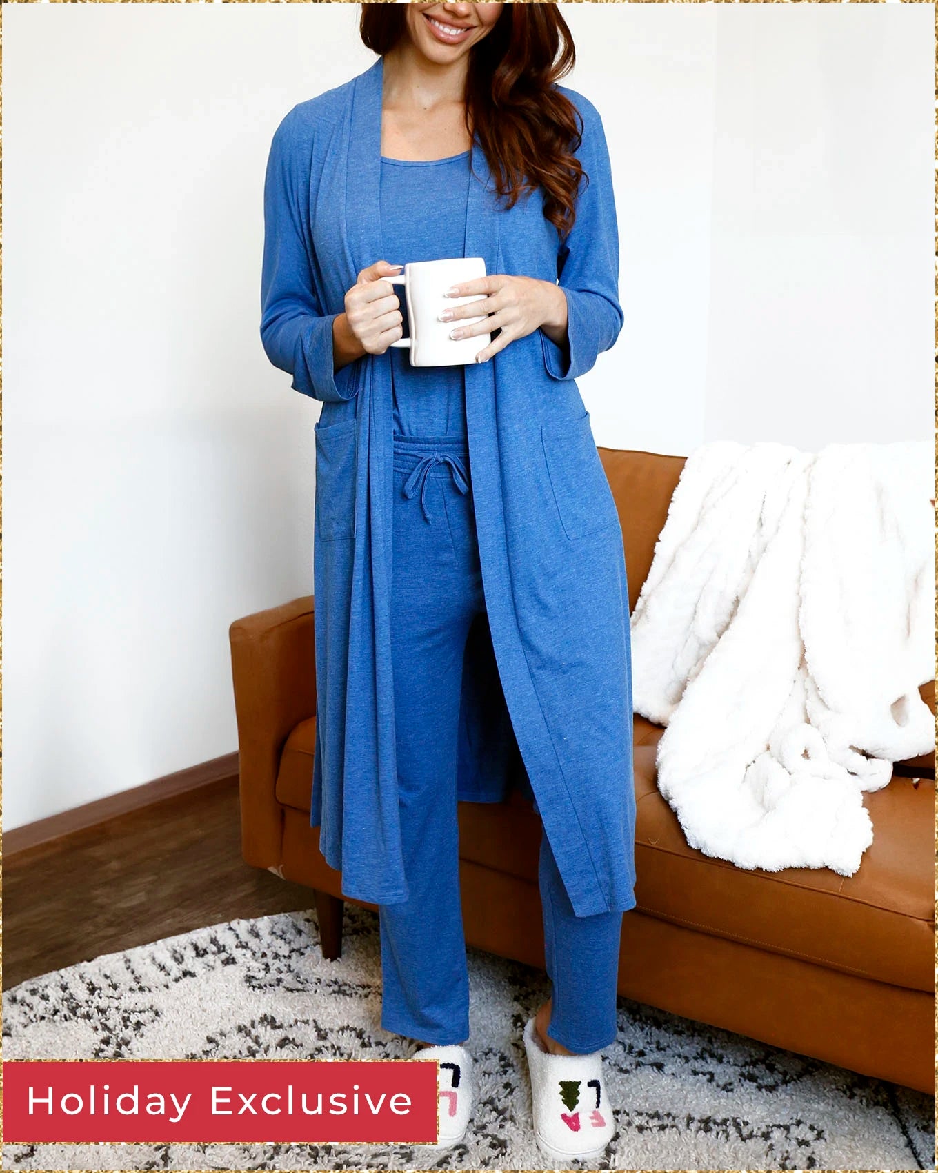 3-Piece Mineral Blue Lounge Set - Grace and Lace