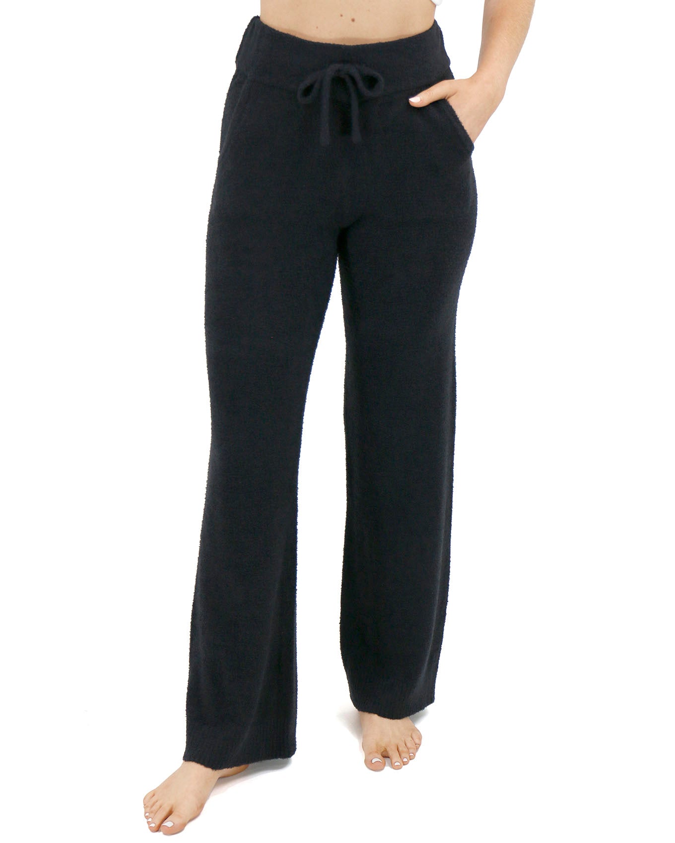 Bambü Black Wide Leg Lounge Pants - Grace and Lace