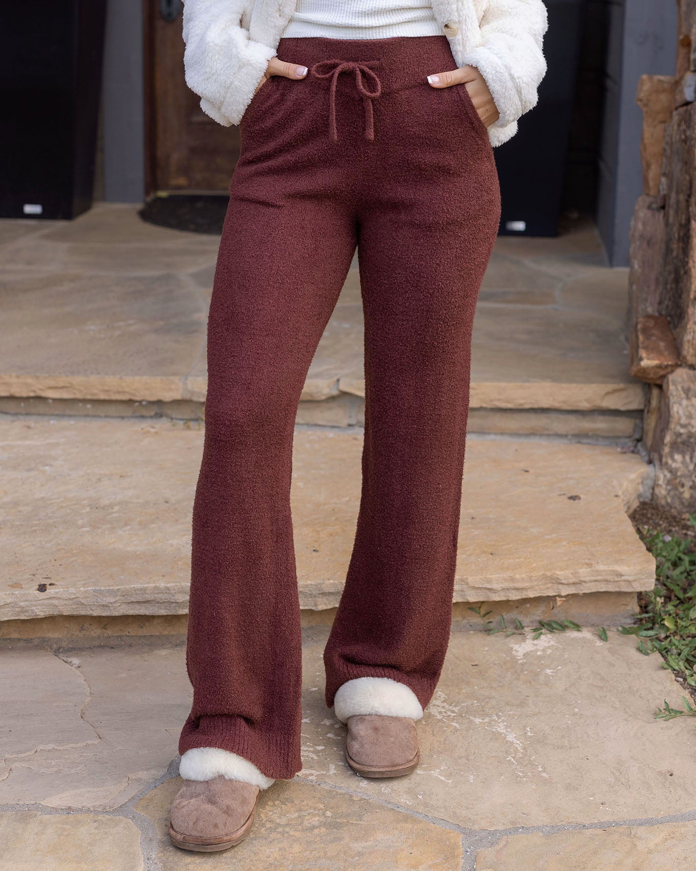 Bambü Cherry Walnut Wide Leg Lounge Pants - Grace and Lace