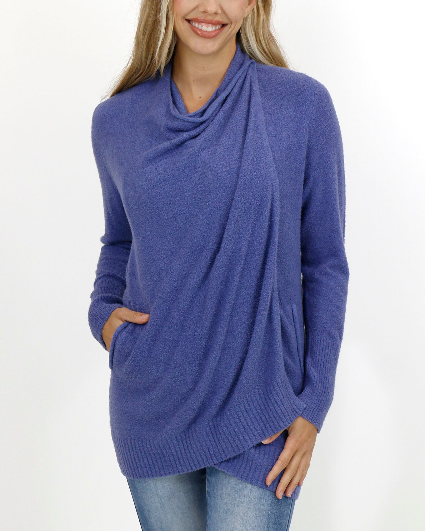 front view closed stock shot of periwinkle bambu wrap up