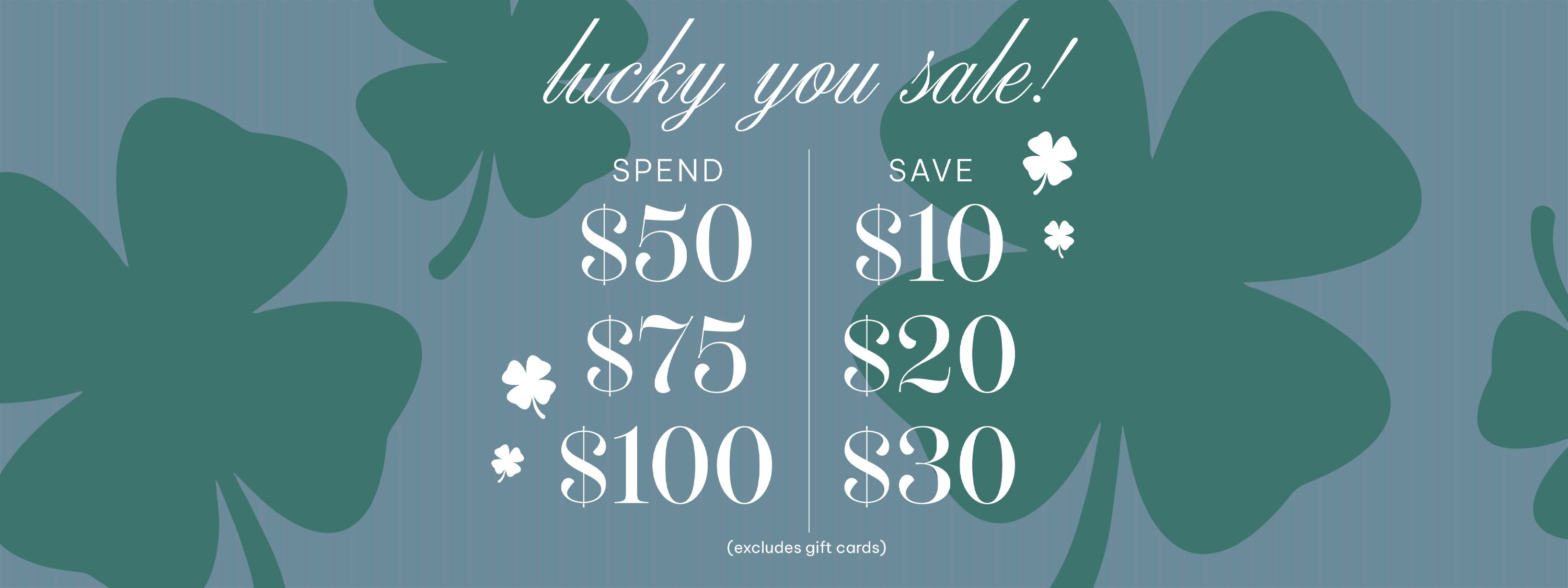 Lucy You Sale, Spend more save more.