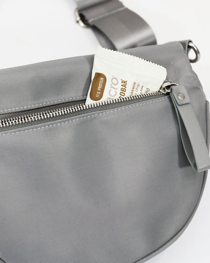 Back pocket of Grey Belt Bag