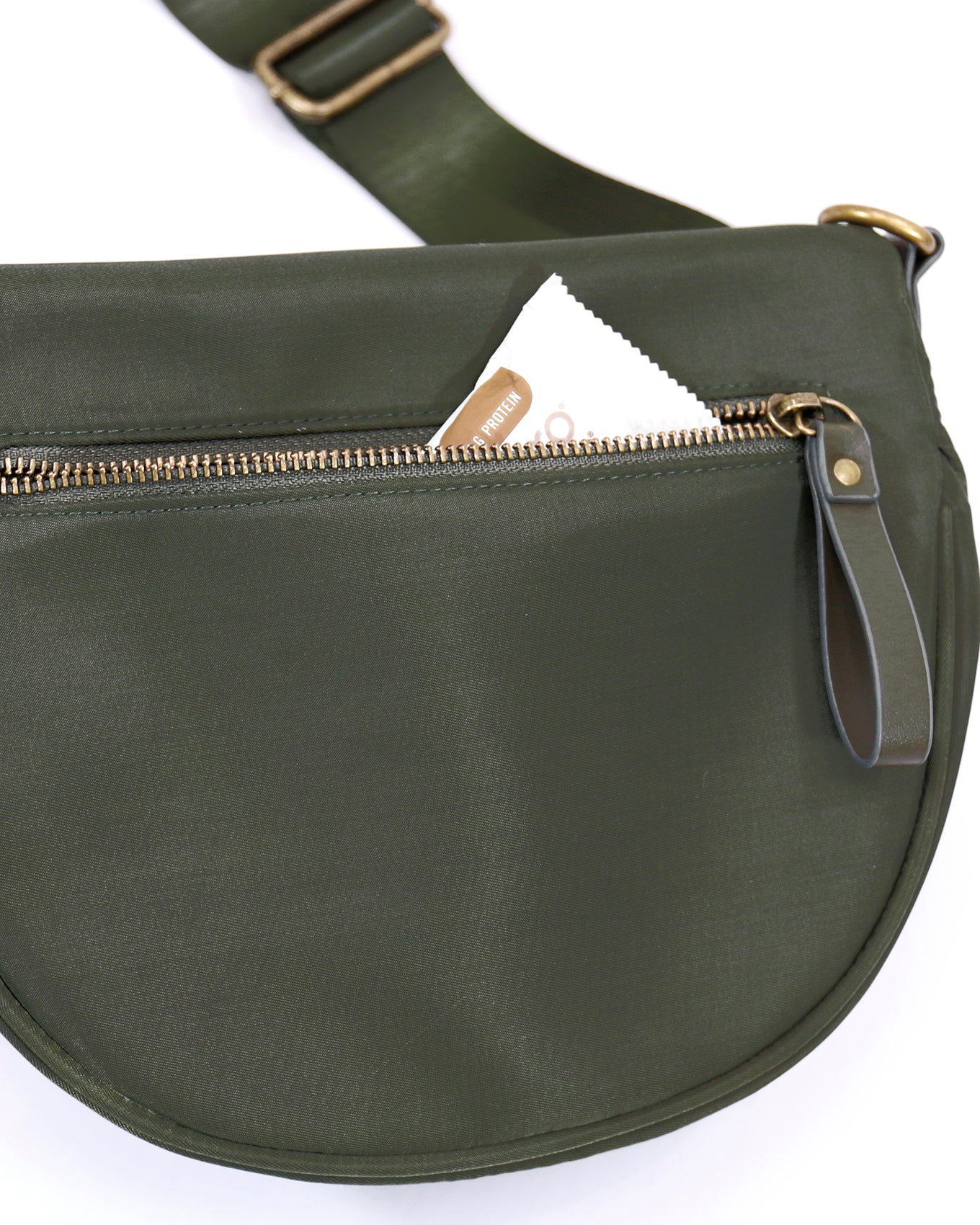 Back view of Olive Belt Bag