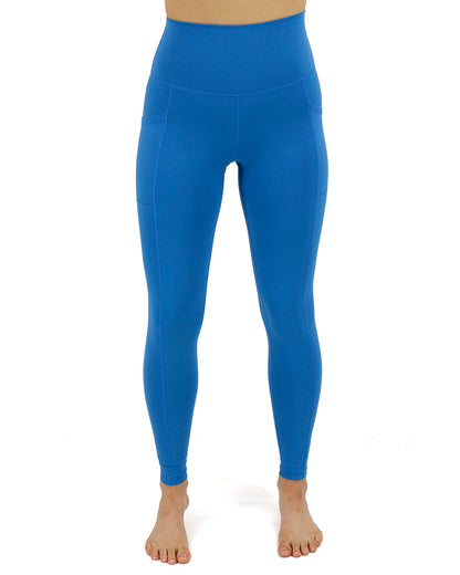 Front stock shot of Pacific Blue Best Squat Proof Pocket Leggings