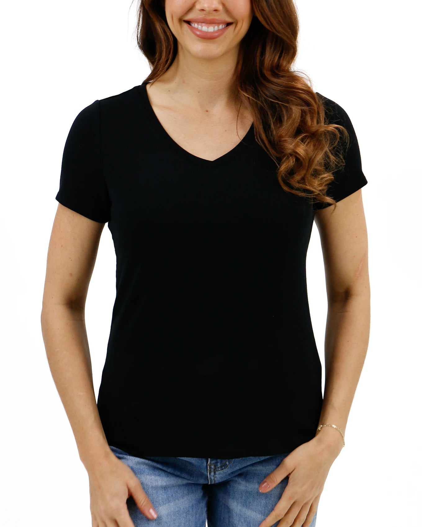 Best Fit V-Neck Tee in Black