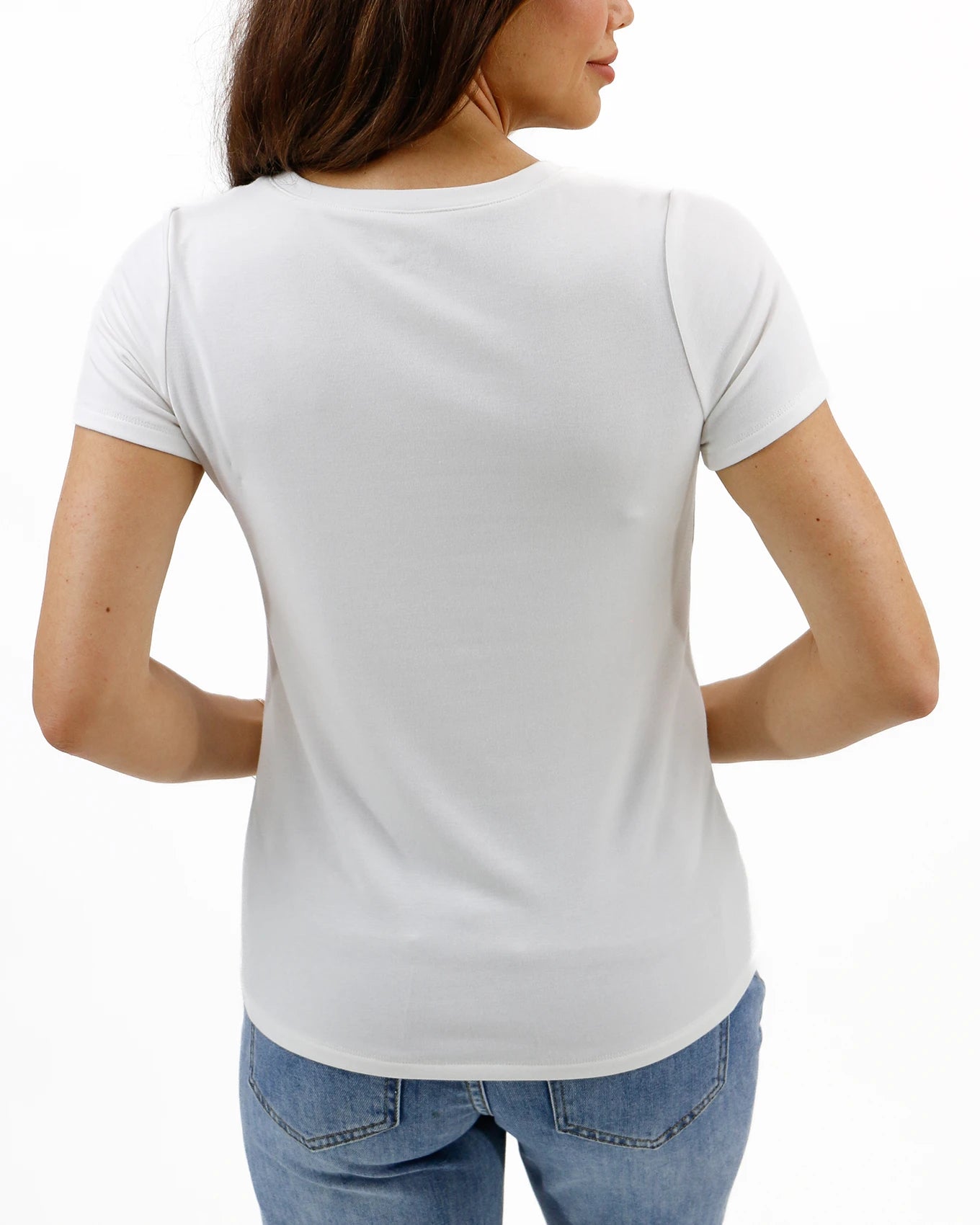 Best Fit V-Neck Tee in Ivory