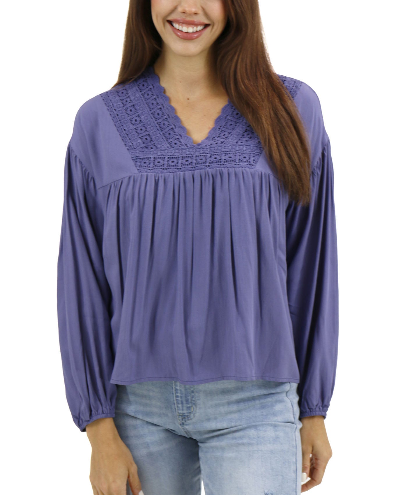 purple blouse