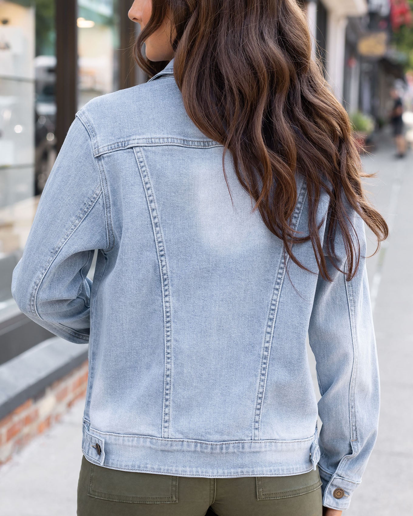 Vintage Denim Jacket in Washed Black - Grace and Lace