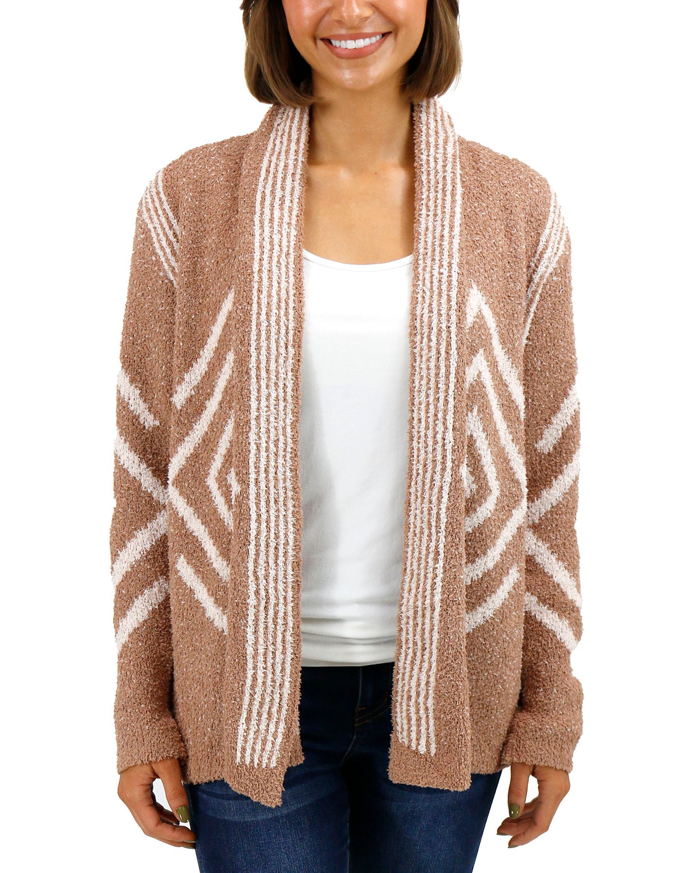 front view stock shot of bozeman cloud cardi