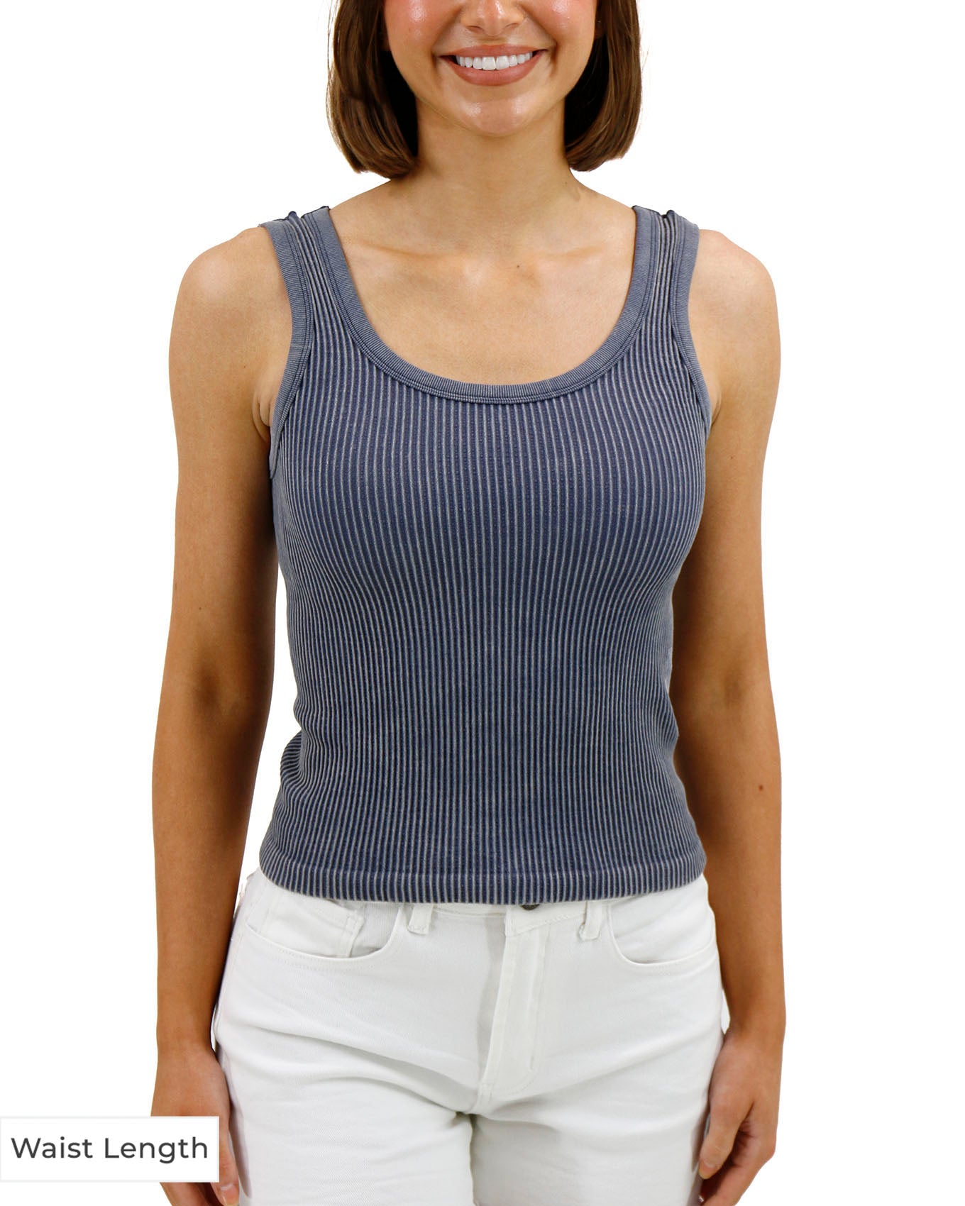 トップス Richmond denim tanktop Washed Denim Brami Tank - FINAL SALE - Grace and Lace