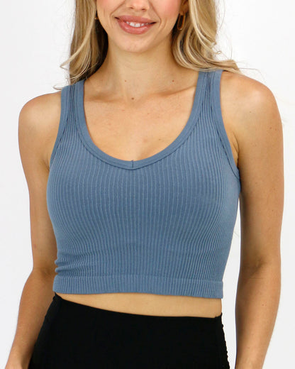 Brami Top Dusty Blue Front