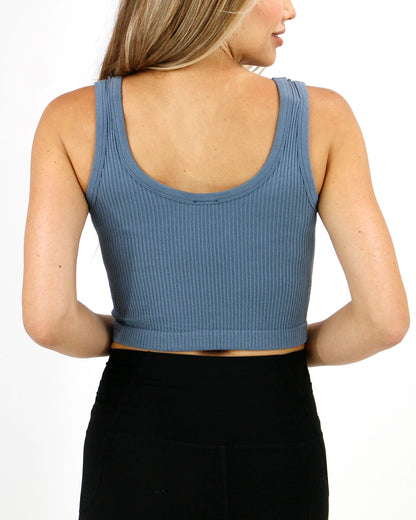Brami Top Dusty Blue Back