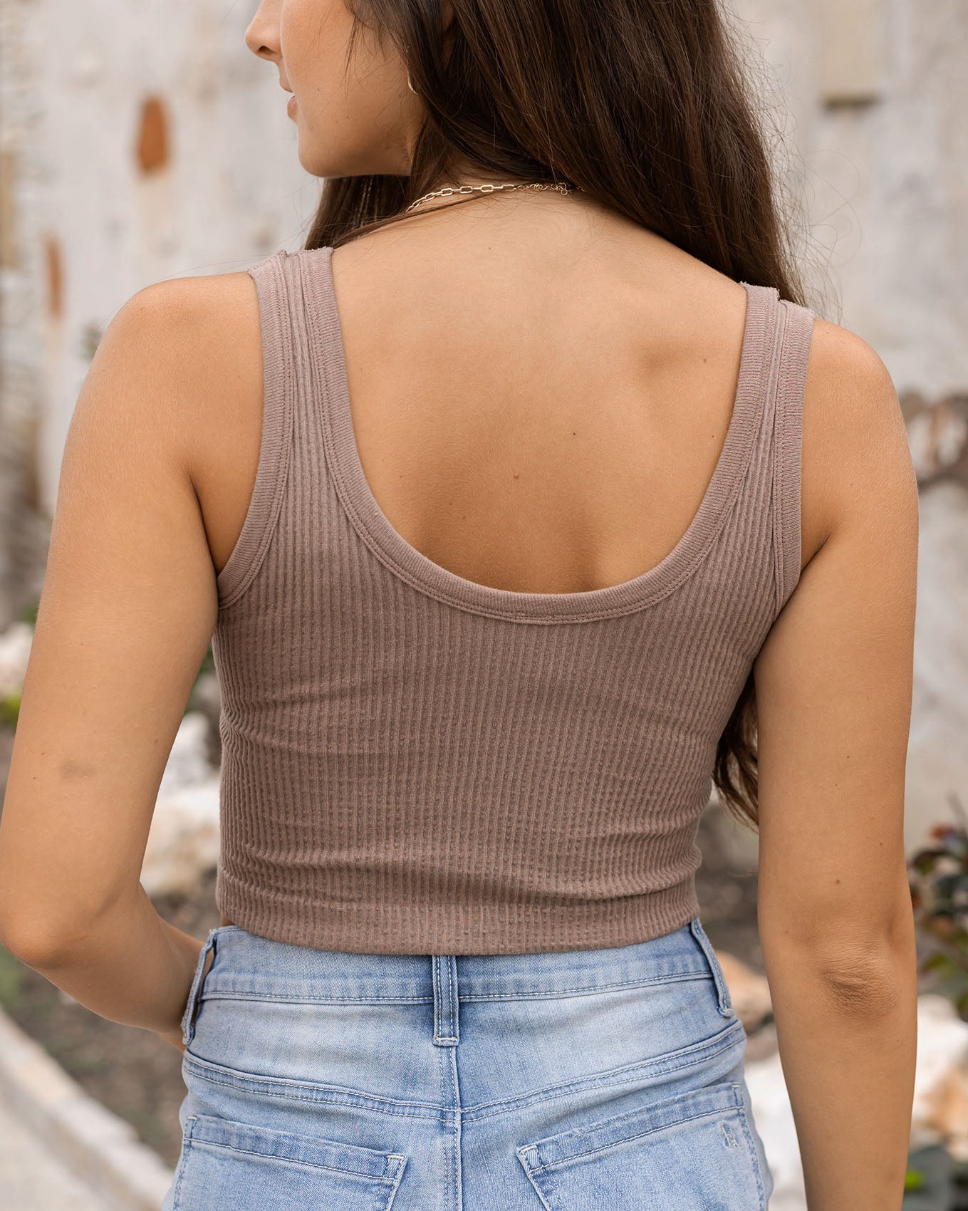 Brami Top Taupe Back
