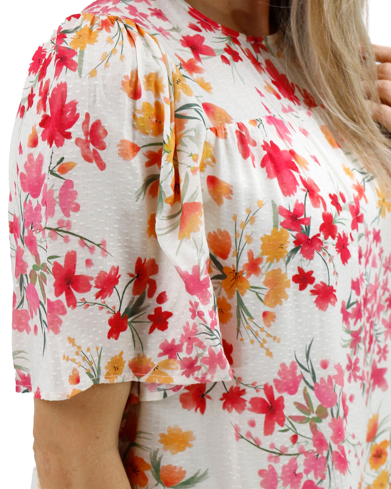 Close up stock shot of Floral Brooklyn Flowy Blouse