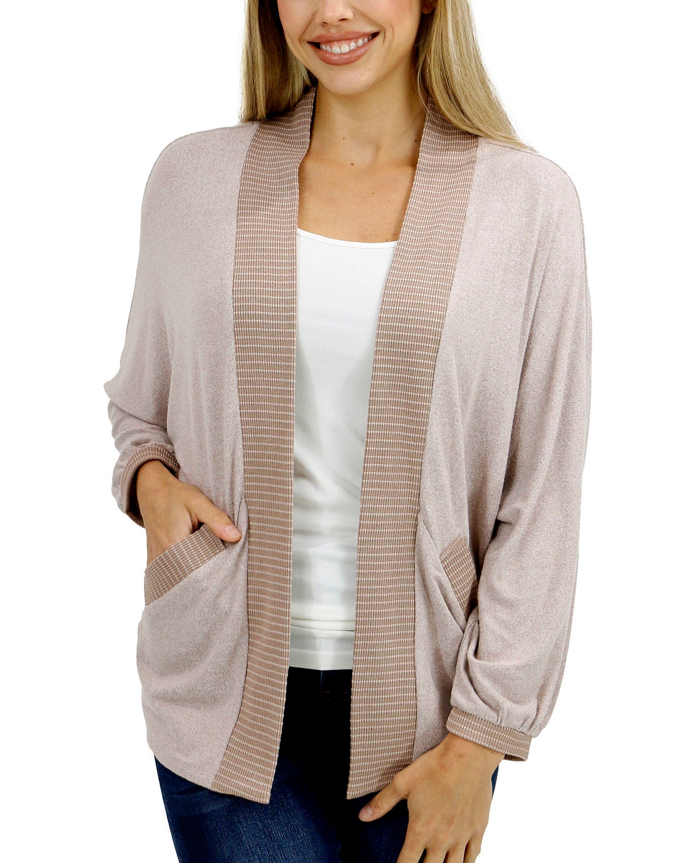 Buttery Soft Blushing Fawn Cocoon Cardi - Grace and Lace