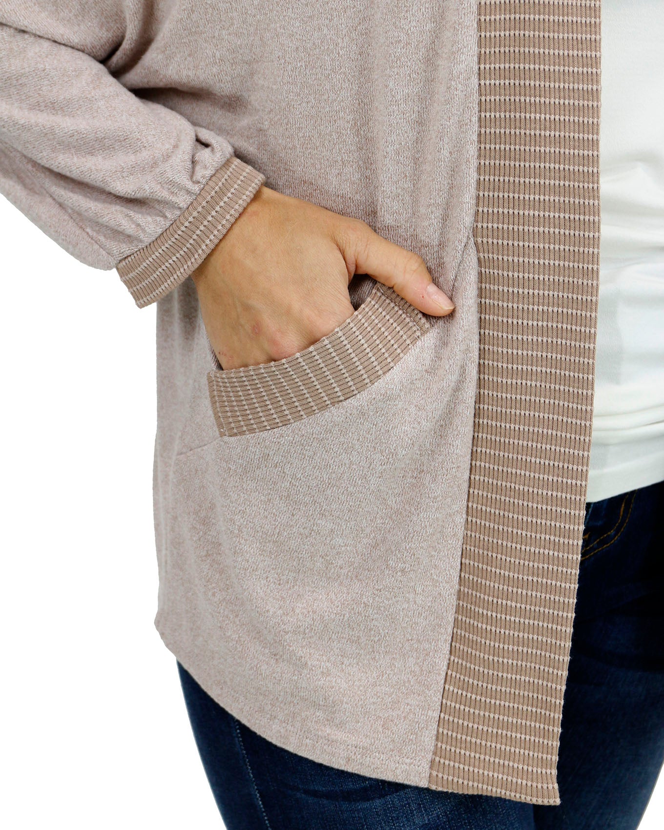 Long Sleeve Knit Dolman in Fawn